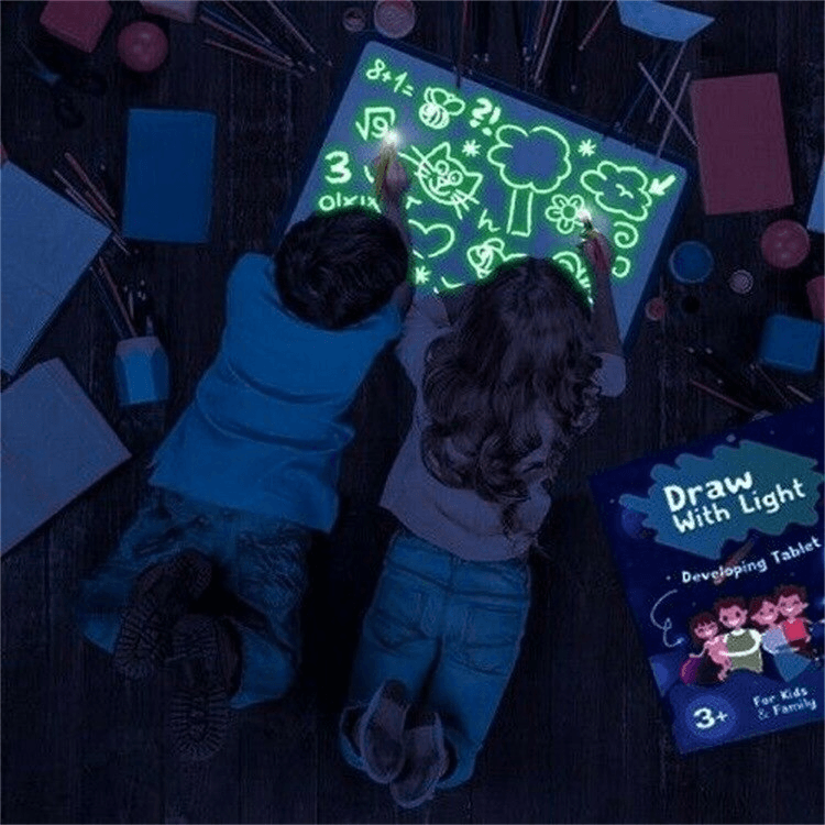 Kids Luminous Drawing Board Glow Tablet - Interactive Magic Sketchpad