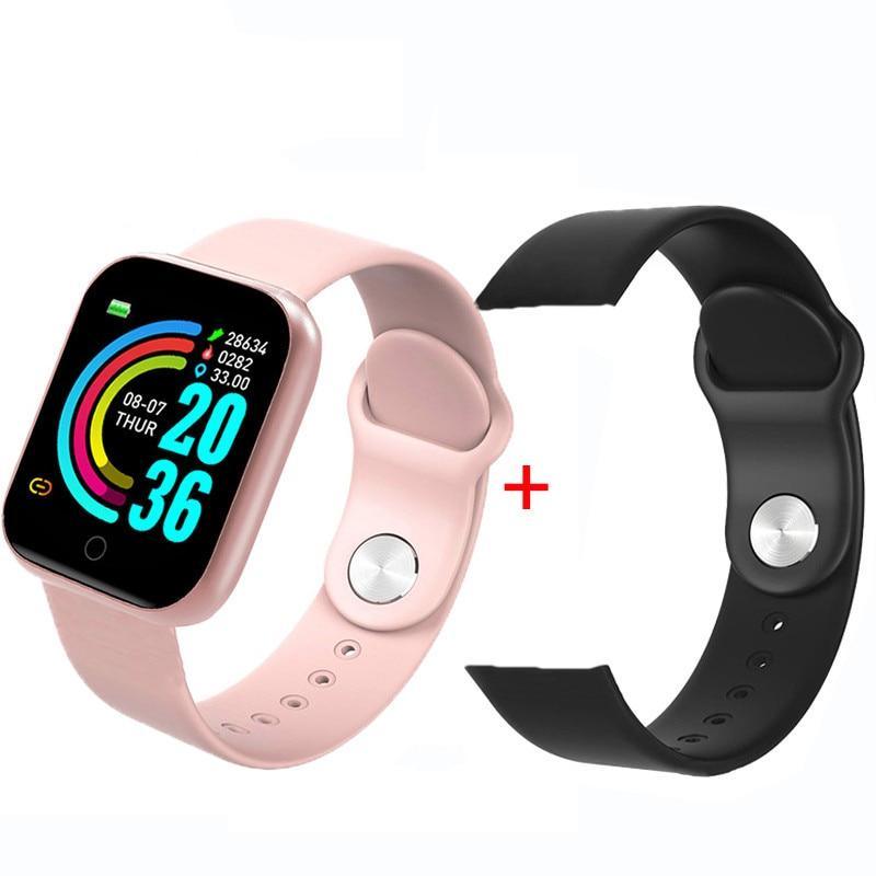 Modern Stainless Steel Square Smartwatch for Fitness and Daily Wear