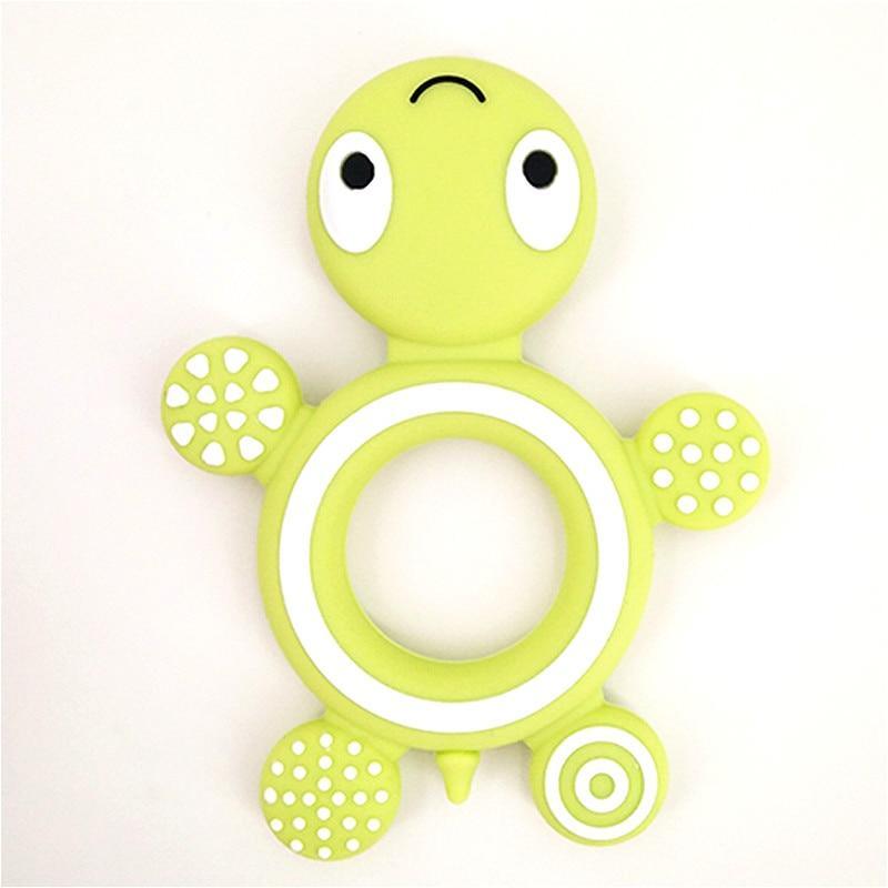 Cute Turtle Baby Silicone Teether - Pastel & Vibrant Chew Toy