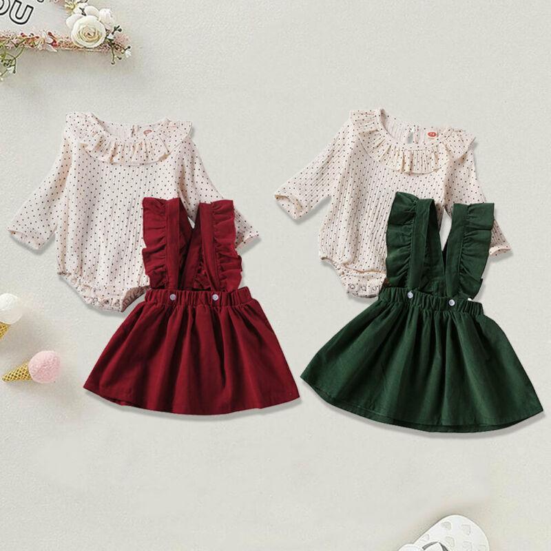 Toddler girl long sleeve A-line dress in beige with polka dot pattern and button closure