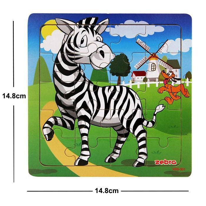 Wooden Animal Puzzle for Toddlers - Educational Early Learning Toy