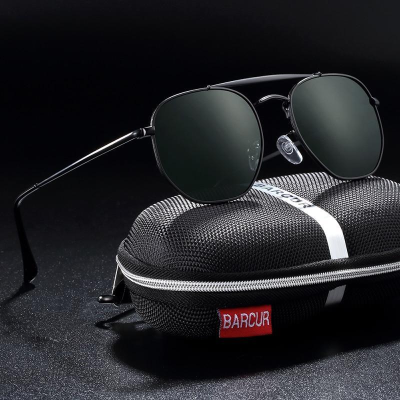 Polarized Hexagon Sunglasses with UV400 Protection - Gold & Black