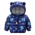 Modern Shiny Hooded Winter Jacket for Babies and Girls 3-24 Months