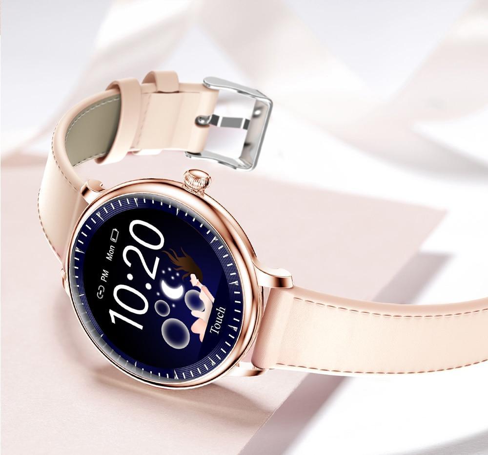 Women's Round Screen Smart Watch with Heart Rate Monitor