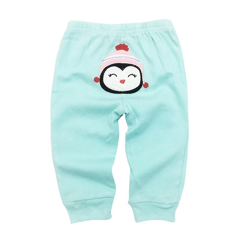 5-Piece Modern Baby Pants Set - Cute Animal Print Cotton Trousers