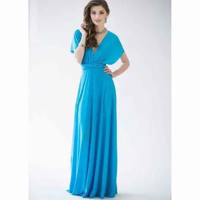 Women's Sexy Backless Convertible Wrap Maxi Dress Sleeveless - Image 10