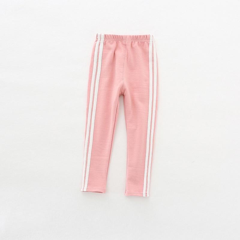 Sporty Striped Stretch Pants for Toddler Girls 1-5 Years