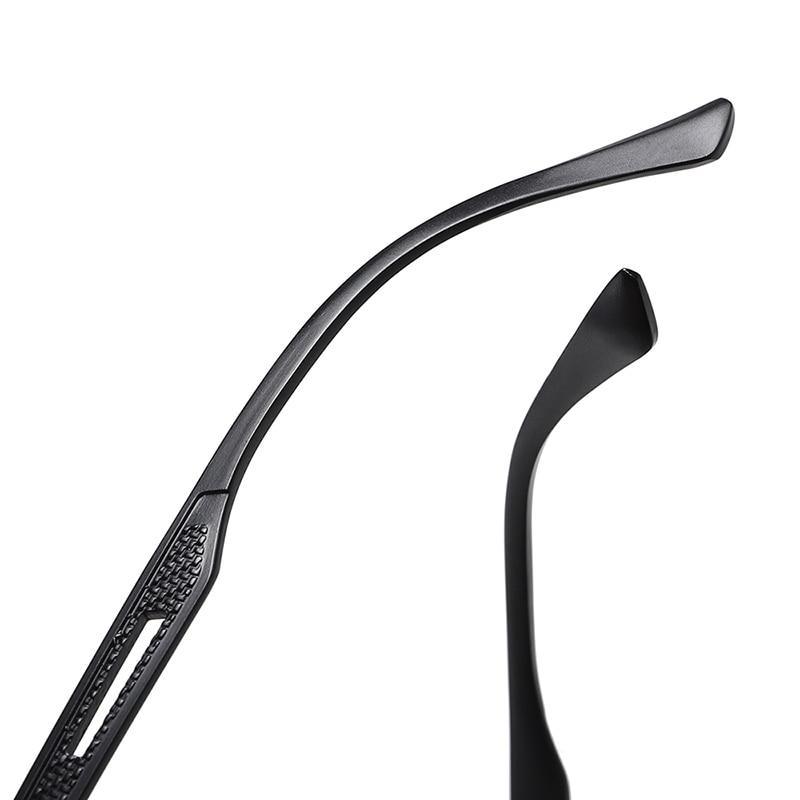 Polarized Square Titanium Sunglasses with Mirror Gradient Lens