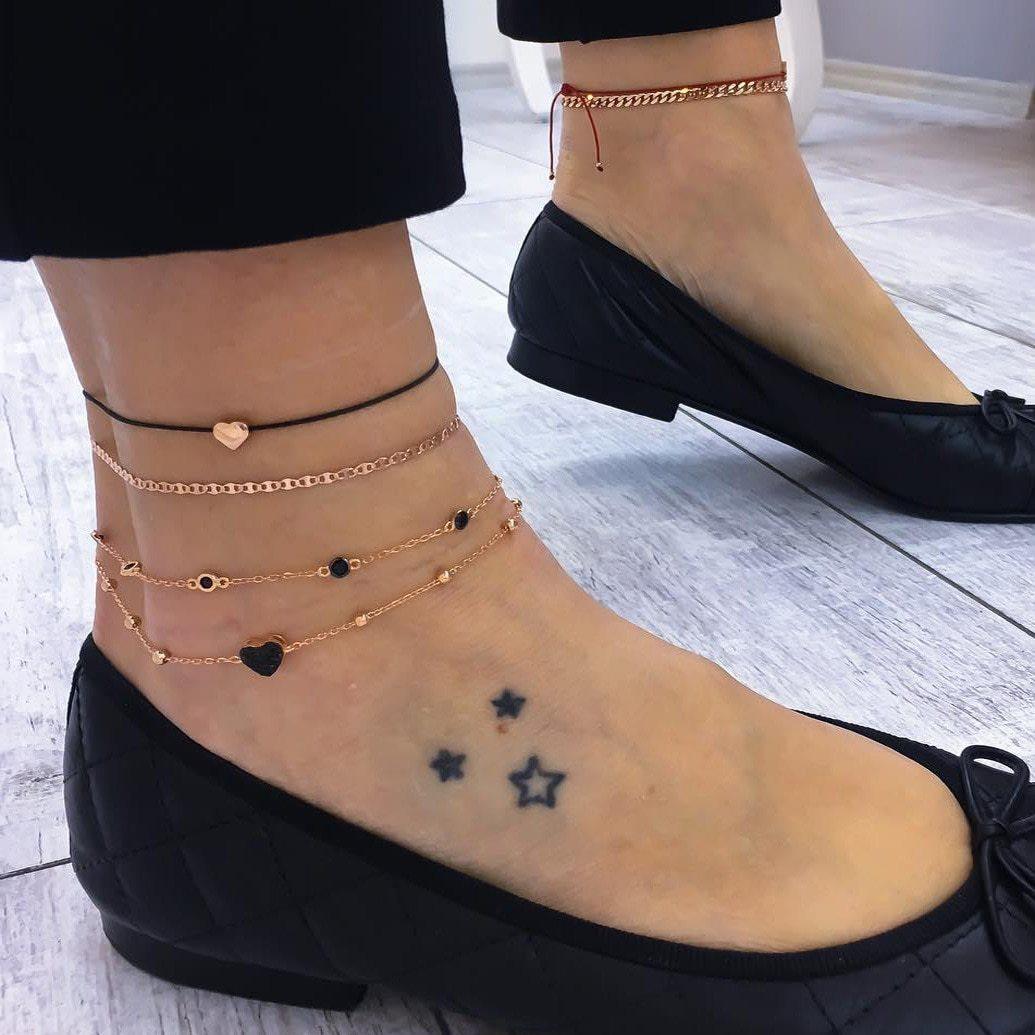 Gold Bohemian Shell and Starfish Anklet for Women Summer Beach
