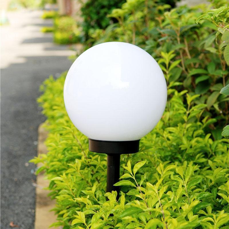 Modern LED Moon Ball Garden Pathway Lamp - Solar Powered Outdoor Light