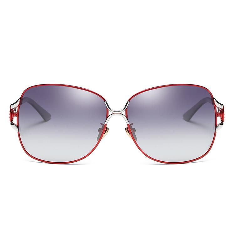 Oversized Polarized Luxury Sunglasses with Pearl Detail - Ladies