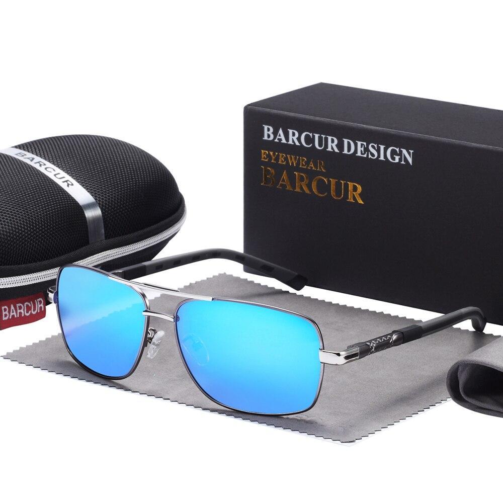 Men's Modern Business Polarized Sunglasses with UV400 Metal Frame