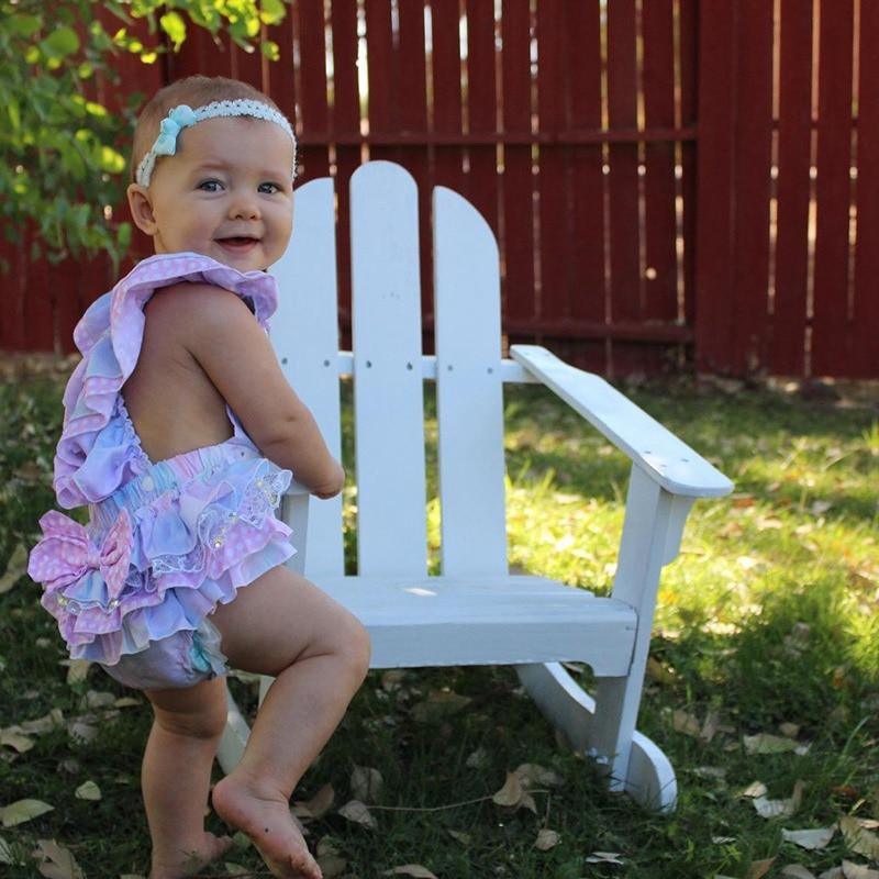 Baby Girl Floral Tutu Romper with Bowknot Detail
