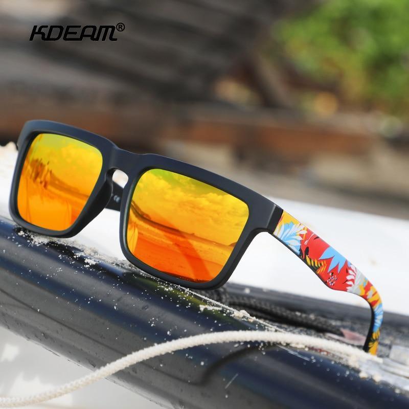 Square Mirror Polarized Sport Sunglasses UV400 Ultralight
