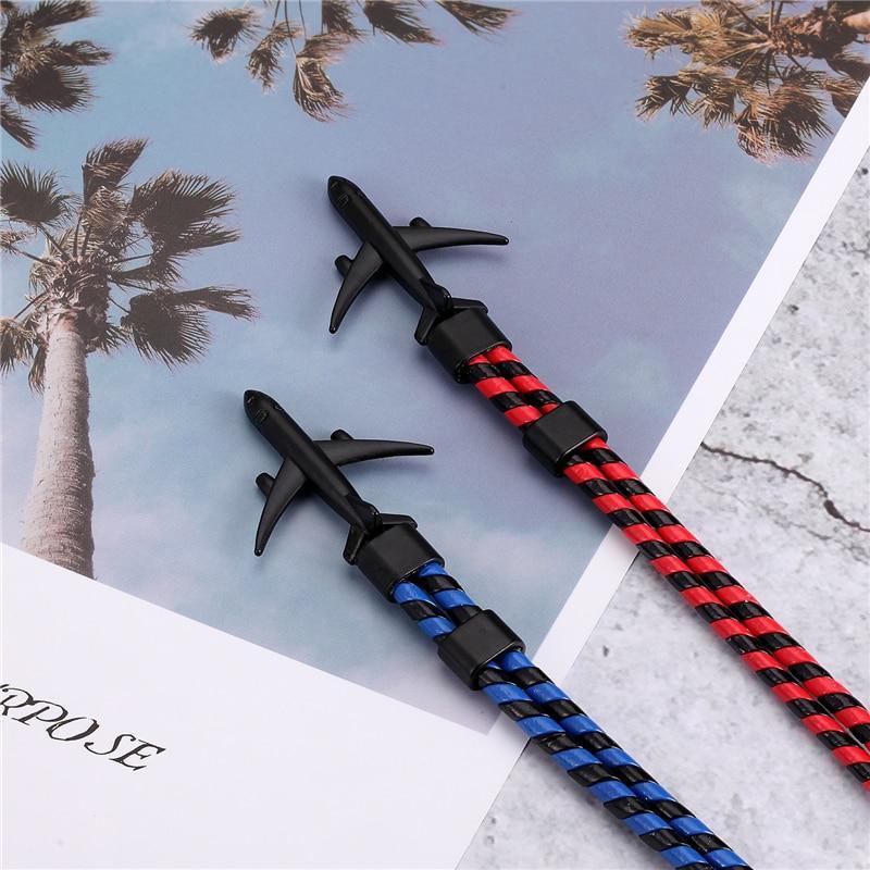 Aviation Leather Anchor Bracelet for Men and Women