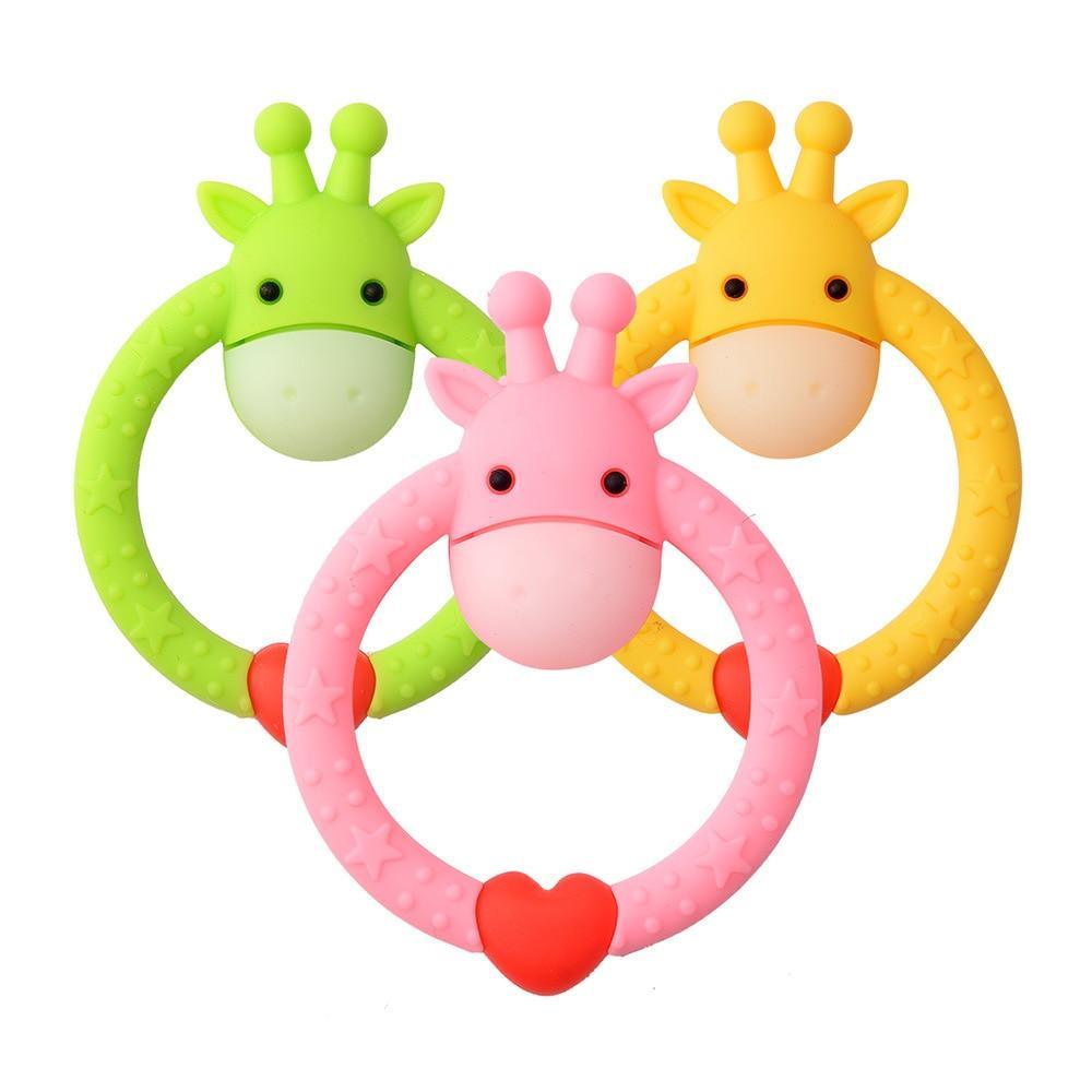 Cute Animal Silicone Teether for Infants - Soft Chewable Toy