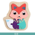 Colorful Animal Wooden Puzzle for Toddlers 2-4 Years Educational Toy