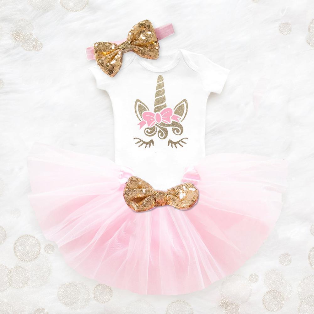 1st Birthday Tutu Dress for Baby Girls - Cotton Blend Party Outfit