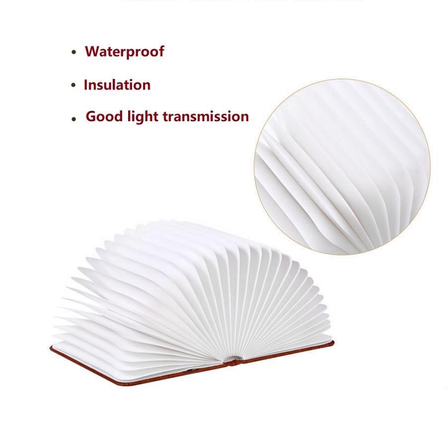 Modern Foldable Wooden Book Lamp – Minimalist LED Bedside Light