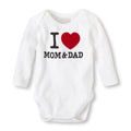 Modern I Love Mom & Dad Cotton Romper for Baby Girls and Boys