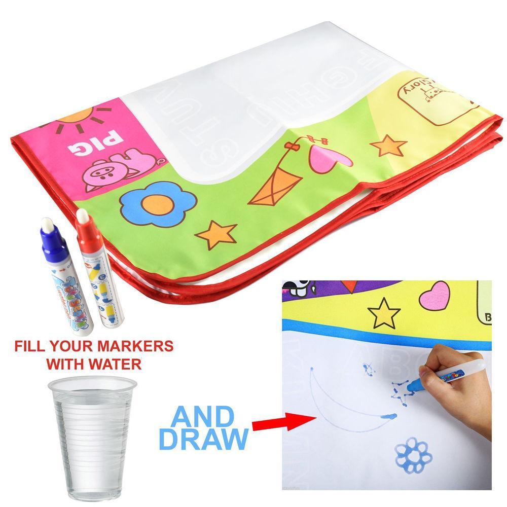 Educational Magic Water Drawing Mat for Toddlers - 45.5 x 29cm