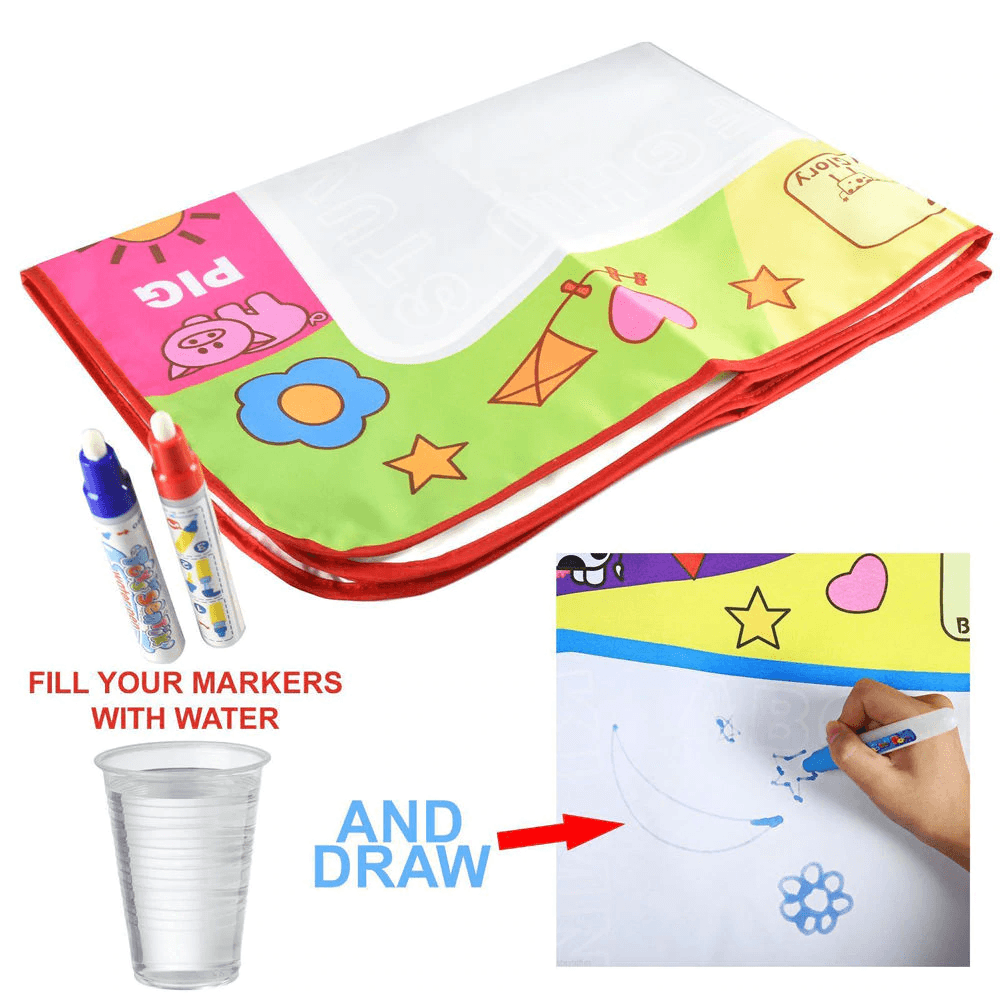 Educational Magic Water Drawing Mat for Toddlers - 45.5 x 29cm