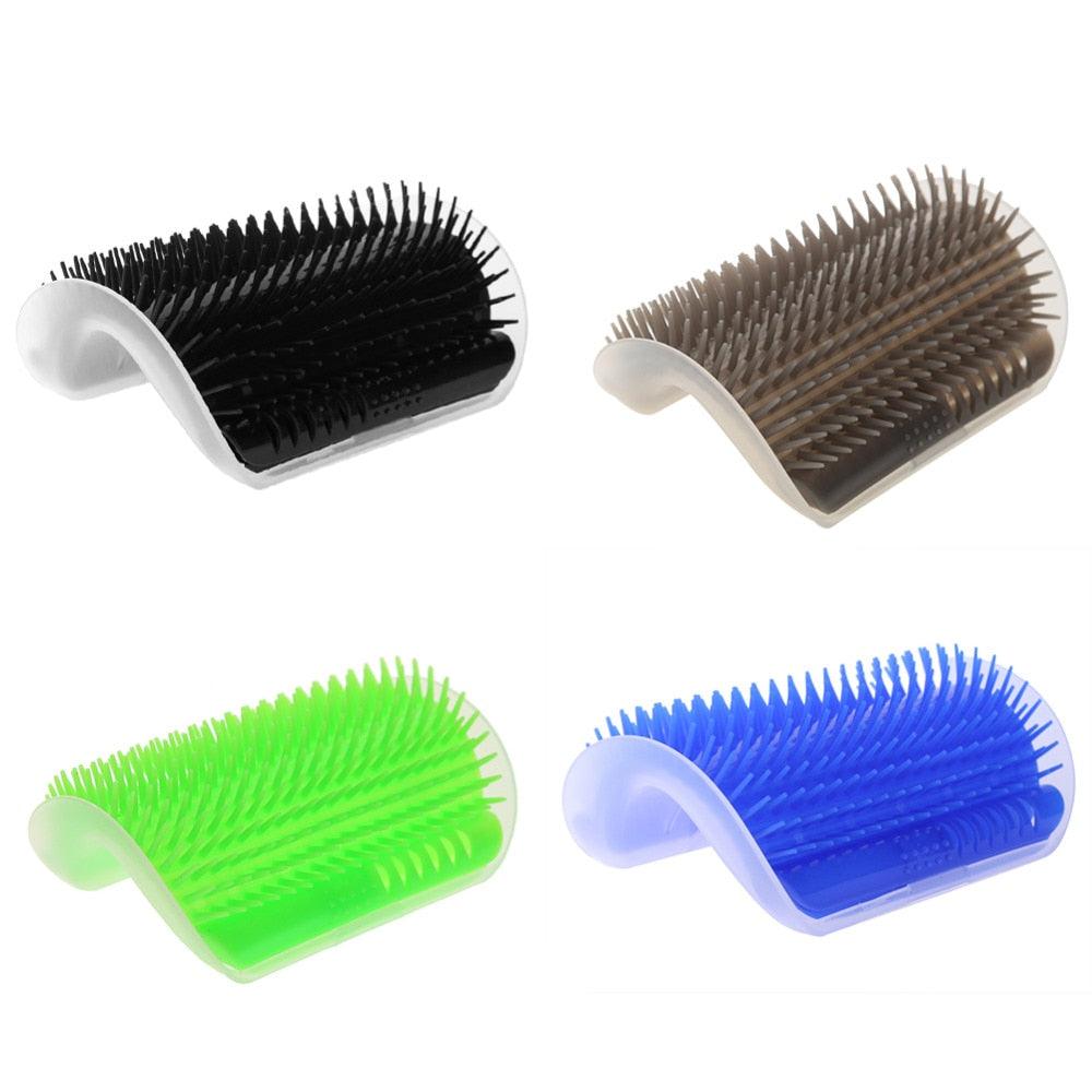 Wall Mounted Self Grooming Cat Massager and Hair Removal Brush