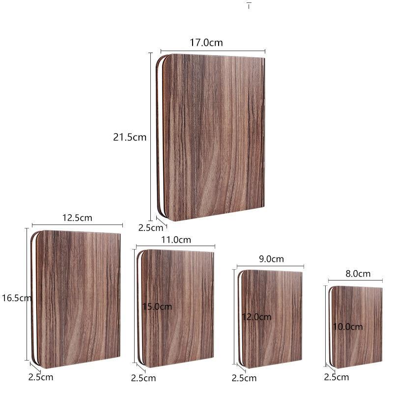 Foldable Wood Book Lamp - Rechargeable LED Magnetic Night Light