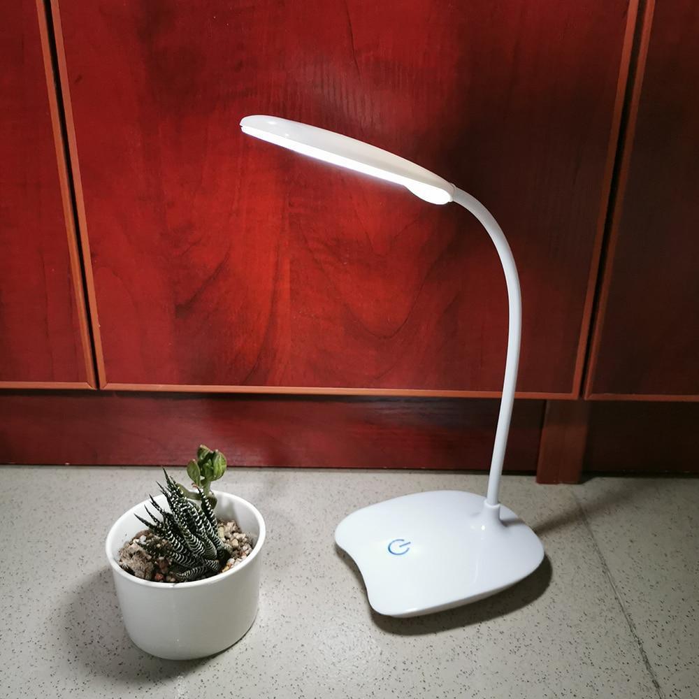 Modern LED White Desk Lamp with LCD Clock and USB Charging Port