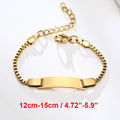 Custom Engrave Name Birth Date Bracelets,Personal Birthday Gift to Little Boy Girls , Stainless Steel Bracelet