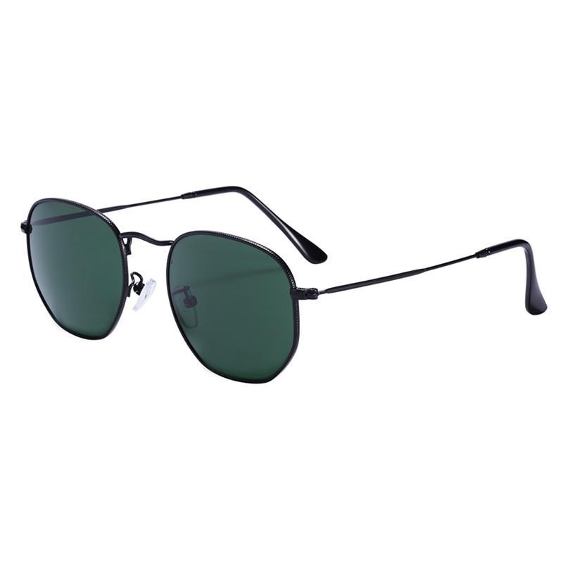 Unisex Hexagon Polarized Sunglasses Stainless Steel Frame UV400