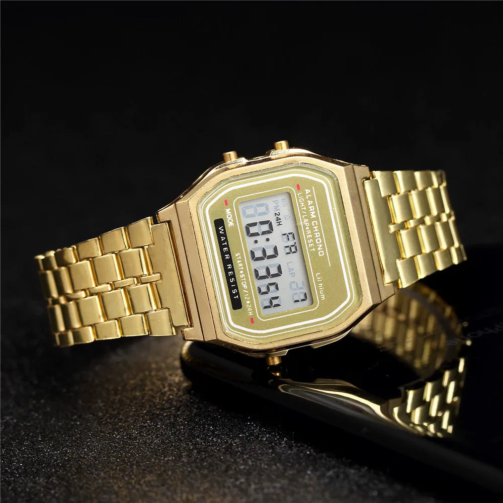 Luxury Women's Rose Gold Silicone Watches Women Fashion LED Digital Clock Casual Ladies Electronic Watch Reloj Mujer 2025