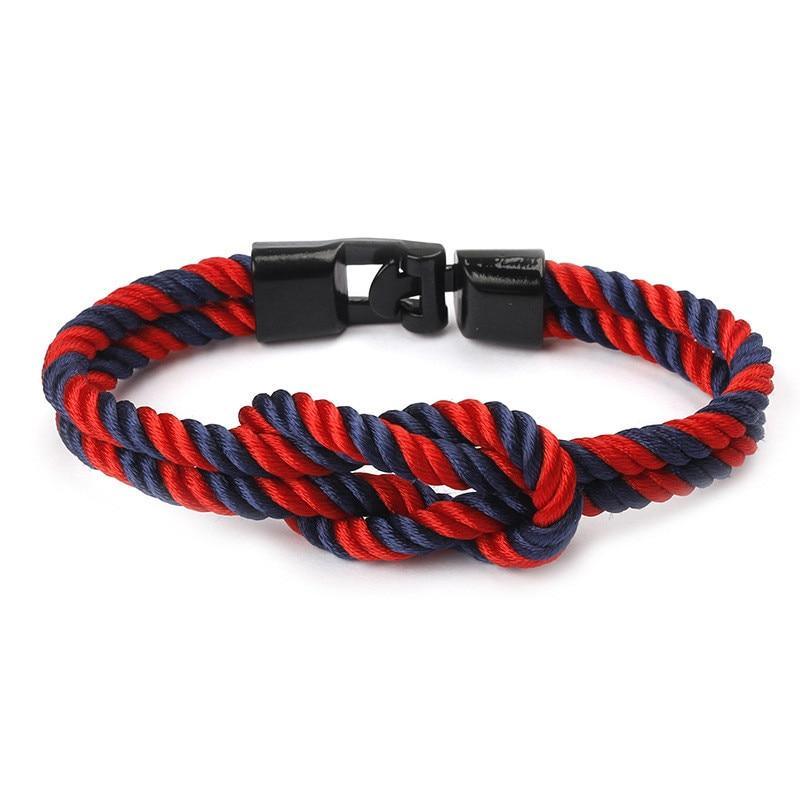 Handmade Multi-Layer Braided Nylon Anchor Friendship Bracelet