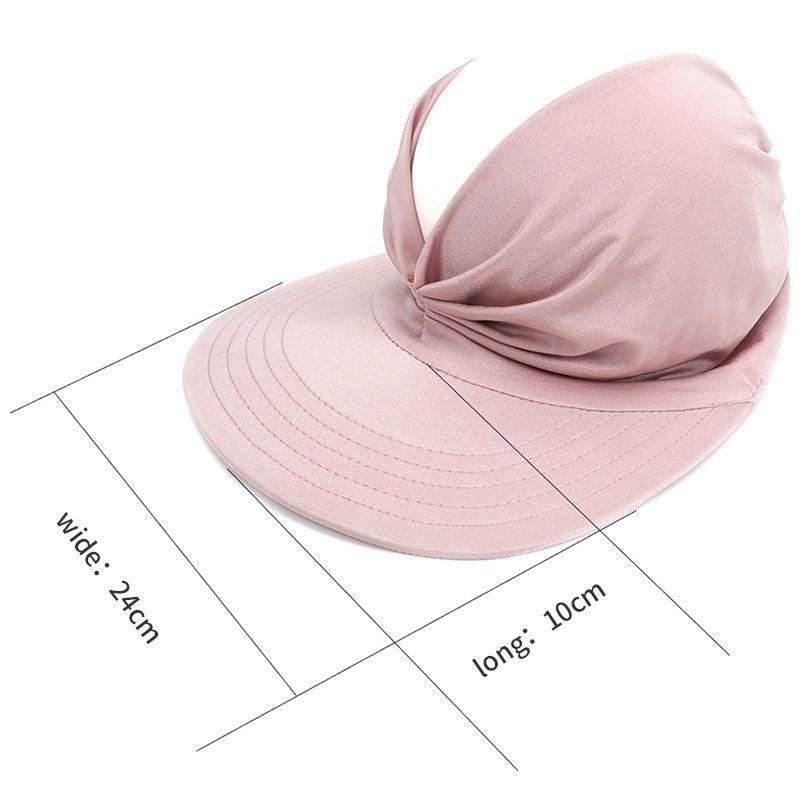 Women's Elegant Sun Visor Hat – Lightweight Packable UV Beach Hat