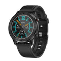 Luxury Round Business Smart Watch with Heart Rate Monitor and Leather