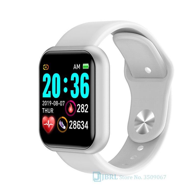 Modern Stainless Steel Square Smartwatch for Fitness and Daily Wear