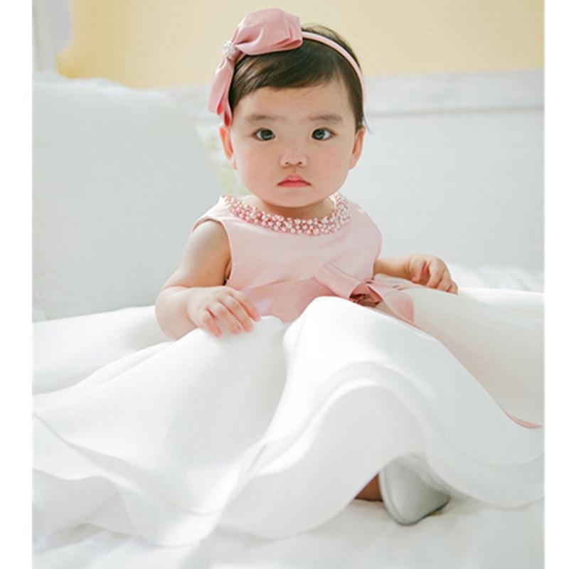 White Tulle Christening Gown First Birthday Party Ball Gown