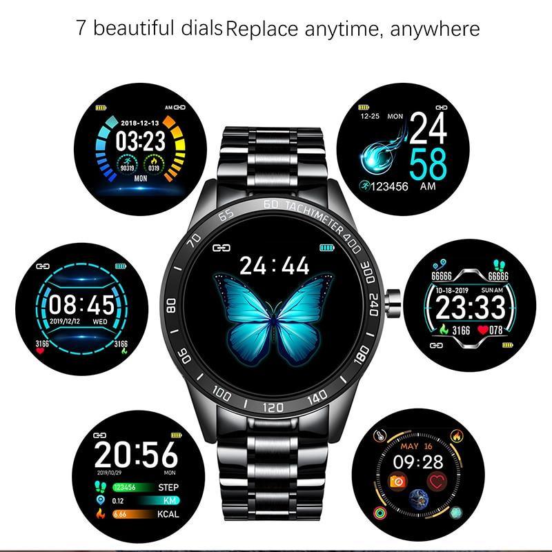 LIGE Men's LED Smart Watch with Blood Pressure & Heart Rate Monitor