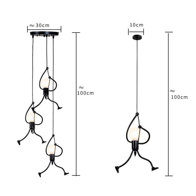 Industrial Climbing Man Pendant Light for Modern Kids Rooms