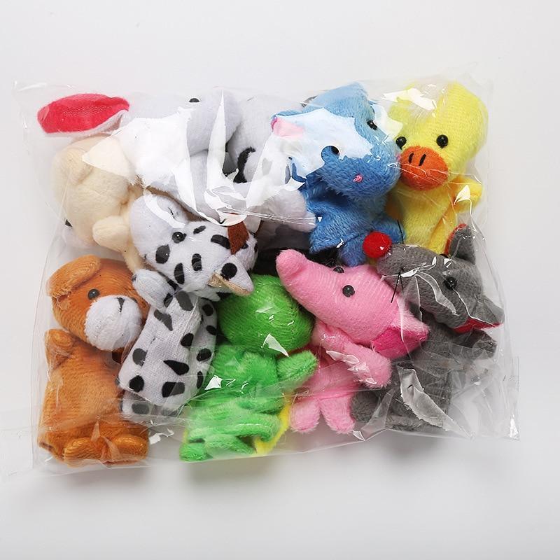 10pcs Cartoon Animal Finger Puppet Set for Kids Storytelling