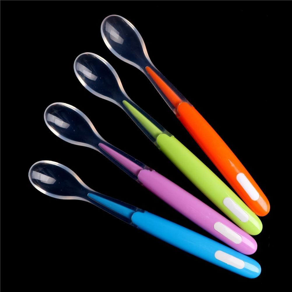 Soft Silicone Baby Training Spoon for Self-Feeding and Weaning