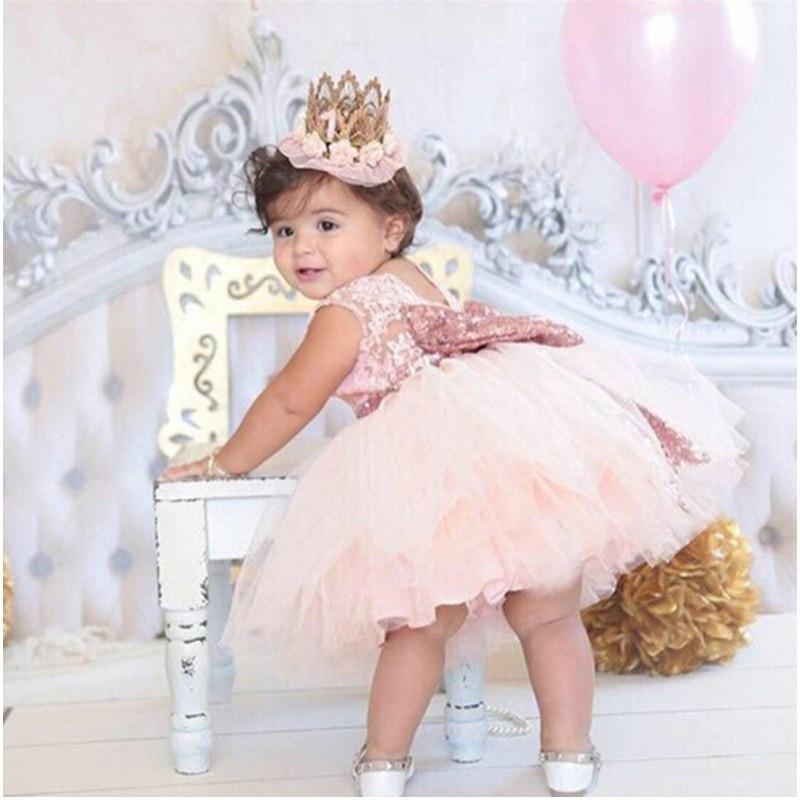 Glamorous Pink Princess Backless Dress with Gold Bow