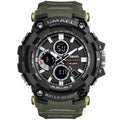 Men's Waterproof Military Sports Digital Watch - Black & Orange