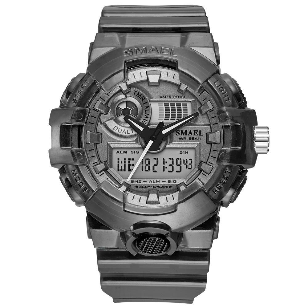 Sport Digital Analog Watch Waterproof 5 Bar Dual Time Military Style