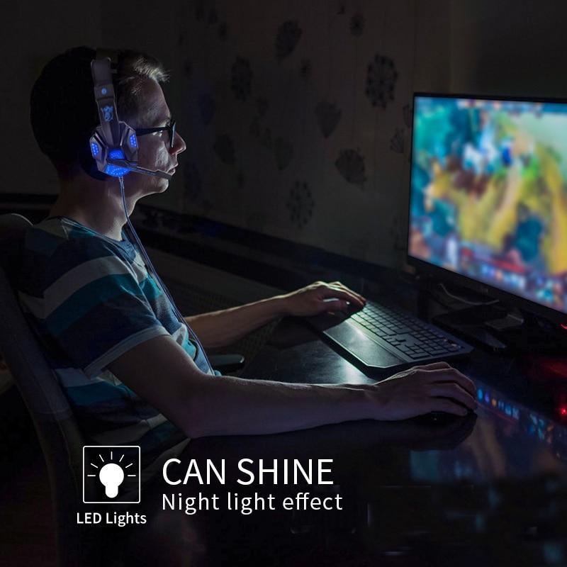 Professional LED Gaming Headset with Bass Stereo & Mic