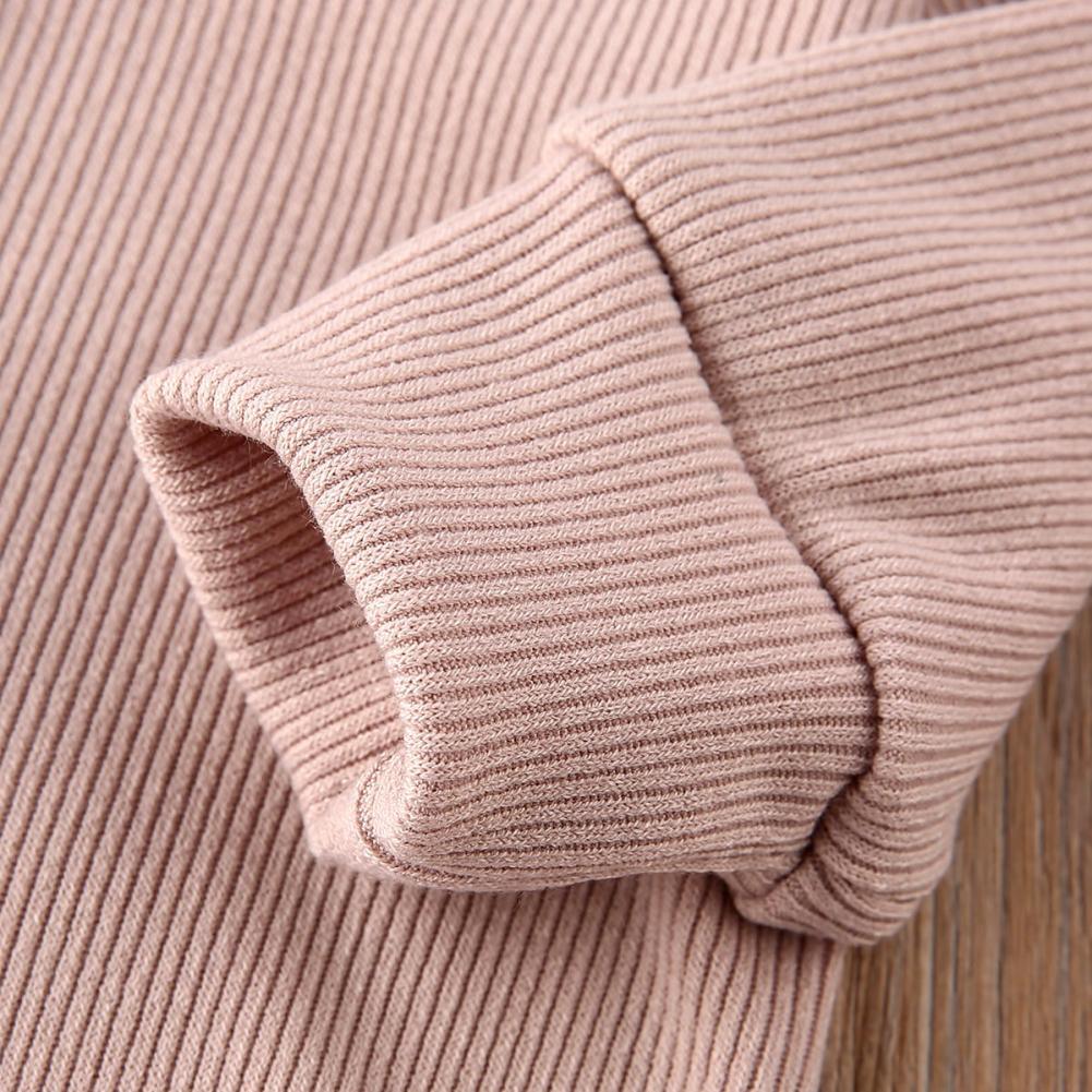 Minimalist Baby Knitted Long Sleeve Romper in Muted Earth Tones
