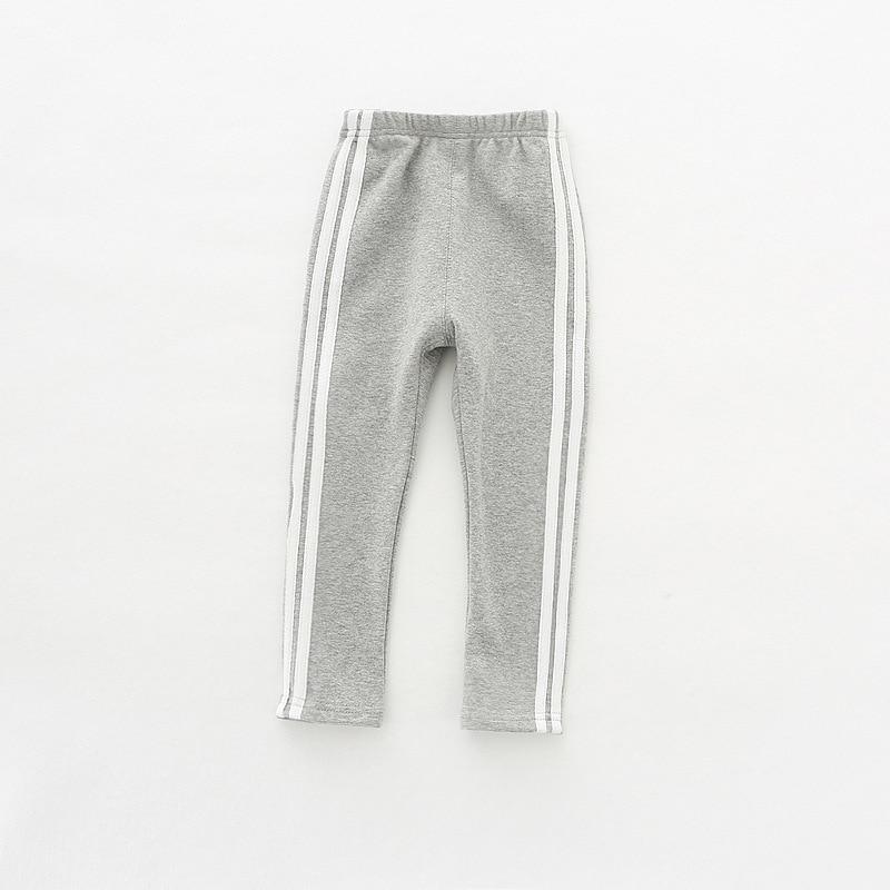 Sporty Striped Stretch Pants for Toddler Girls 1-5 Years
