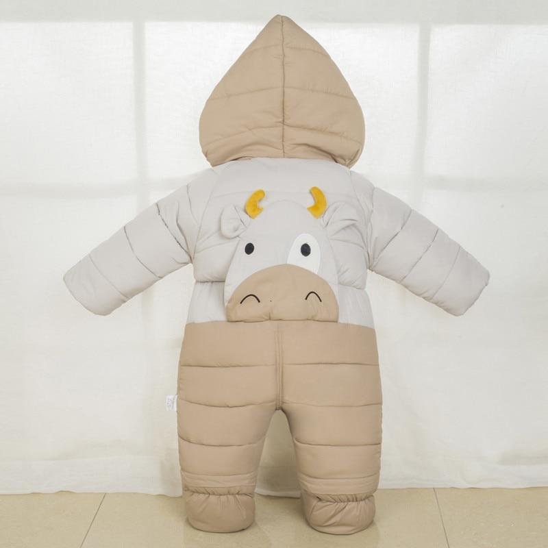 Playful Baby Winter Snowsuit – Cute Calf Design Padded Jumpsuit