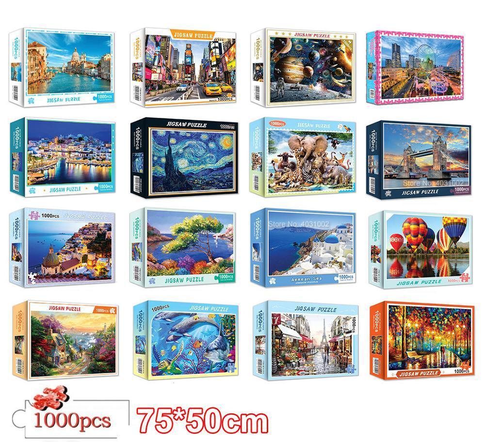 1000-piece space travel jigsaw puzzle completed, showcasing vibrant cosmic colors