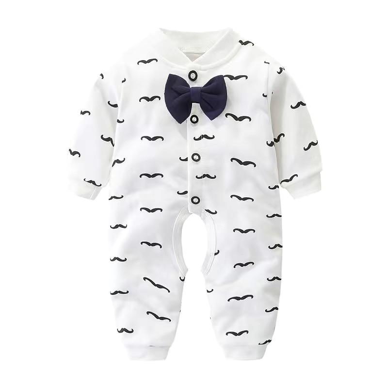 Unisex Newborn Cotton Sleeper Pajamas in Classic Navy and White